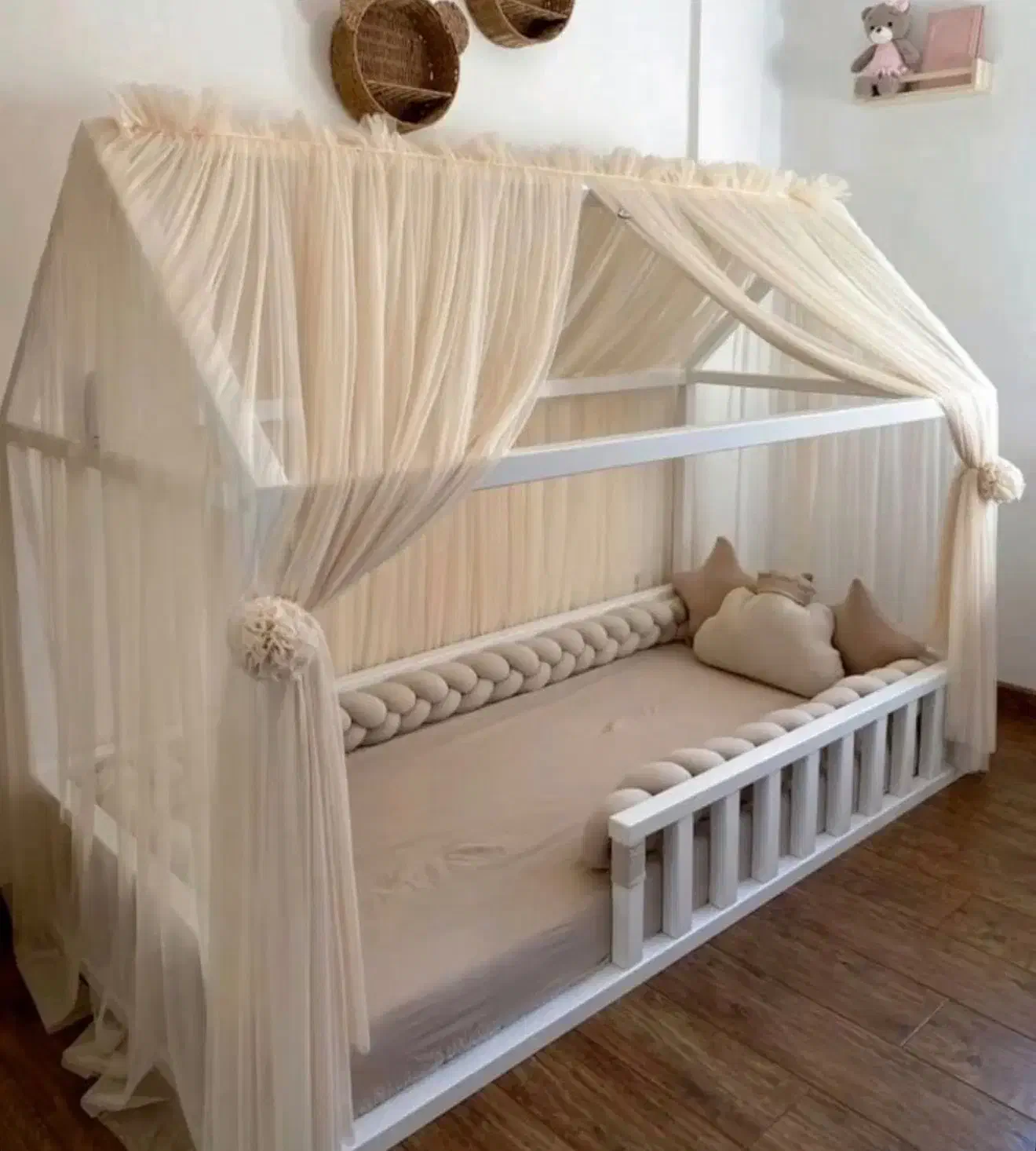 کلبه تخت نوجوان|تخت و سرویس خواب|امیدیه, |دیوار