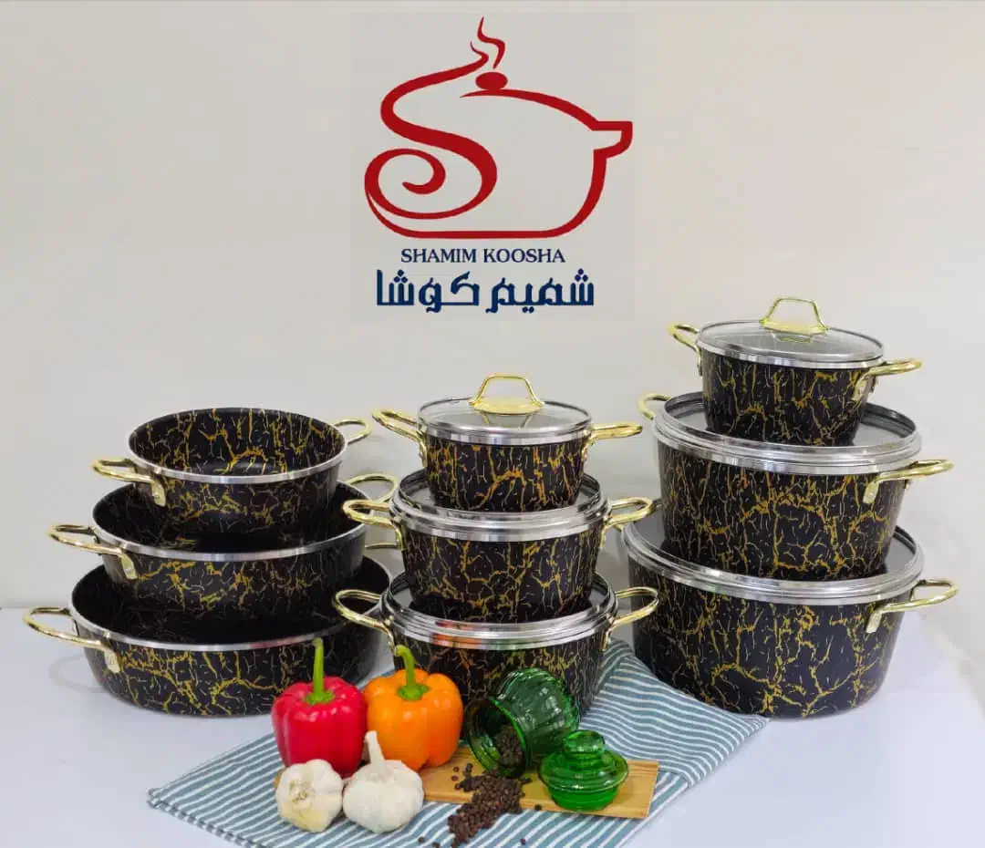 سرویس ۱۵ پارچه ماربل کوشا|ظروف پختوپز|گرگان, |دیوار