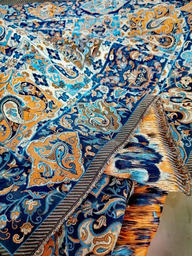 پارچه ترمه 4متری مدل ابریشم سالاری طرح بختیاری|پرده، رانر، رومیزی|اسلام‌شهر, صادقیه|دیوار
