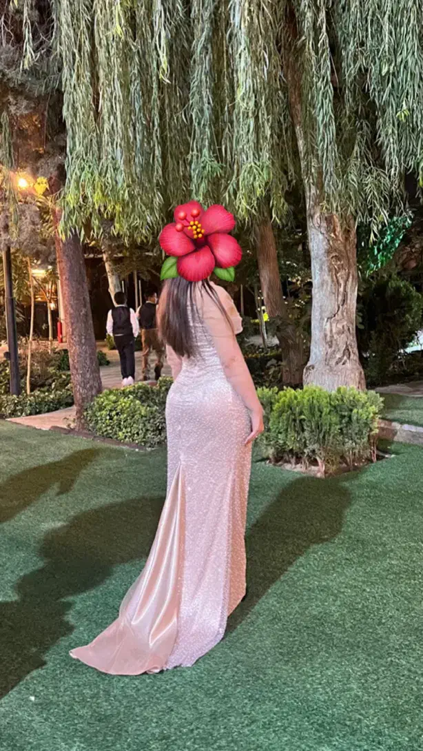 لباس مجلسی تمام کارشده مروارید و سنگ در حد نو|لباس|کرج, گوهردشت|دیوار