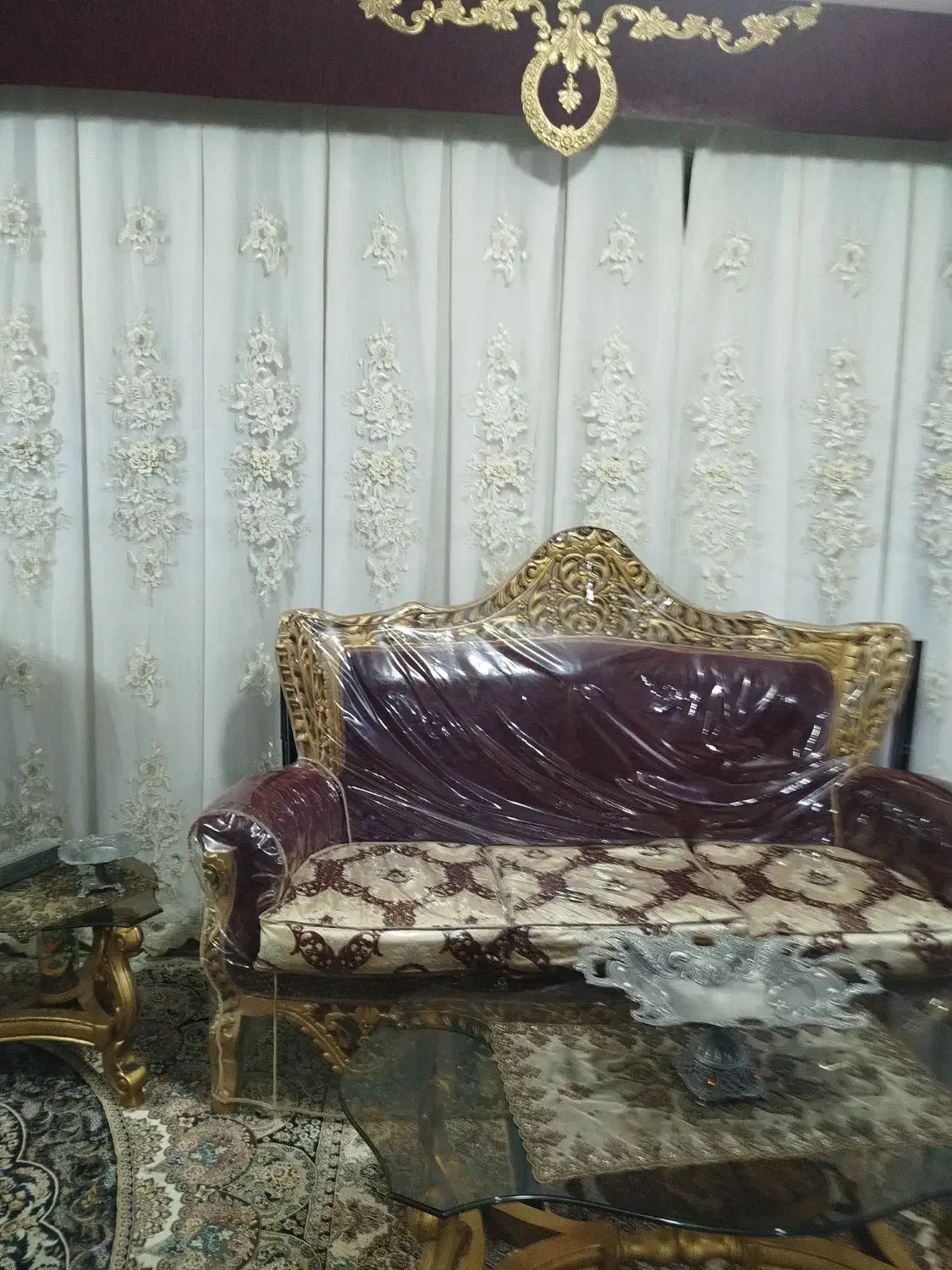 پرده با آستر کرمی پرده با فاکتور هست ۶۸۰۰|پرده، رانر، رومیزی|قم, شهرک امام حسن|دیوار