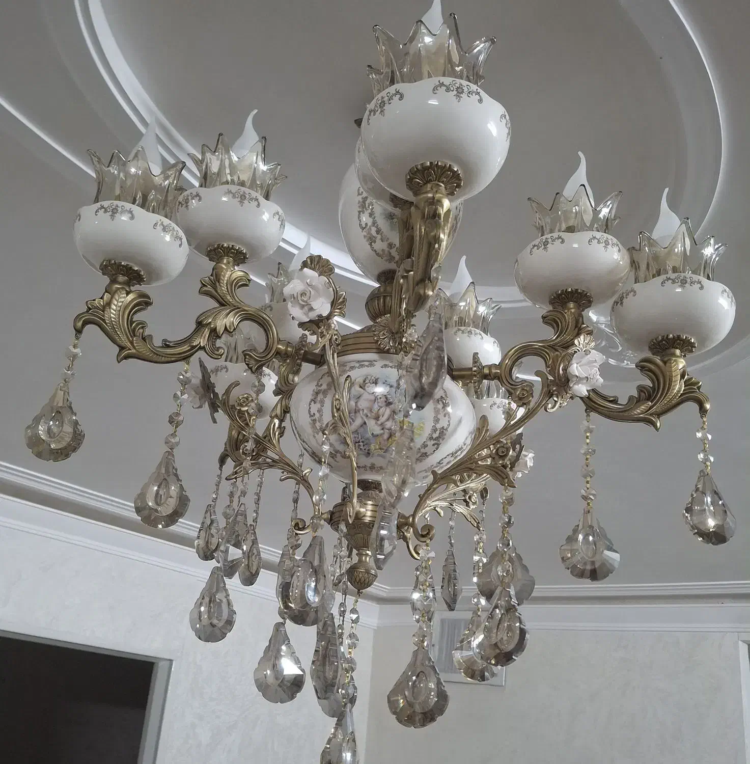 لوستر 5 شاخه 1عدد|لوستر و چراغ آویز|ری, علایین|دیوار