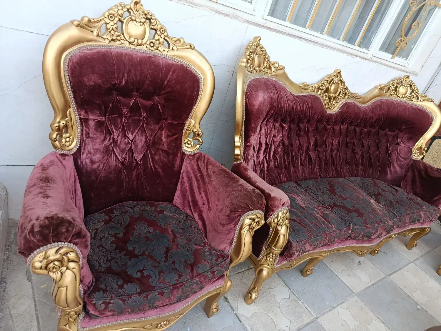 مبلمان سلطنتی 7 نفره فقط 6/500|مبلمان خانگی و میز عسلی|نیشابور, فردوسی جنوبی|دیوار