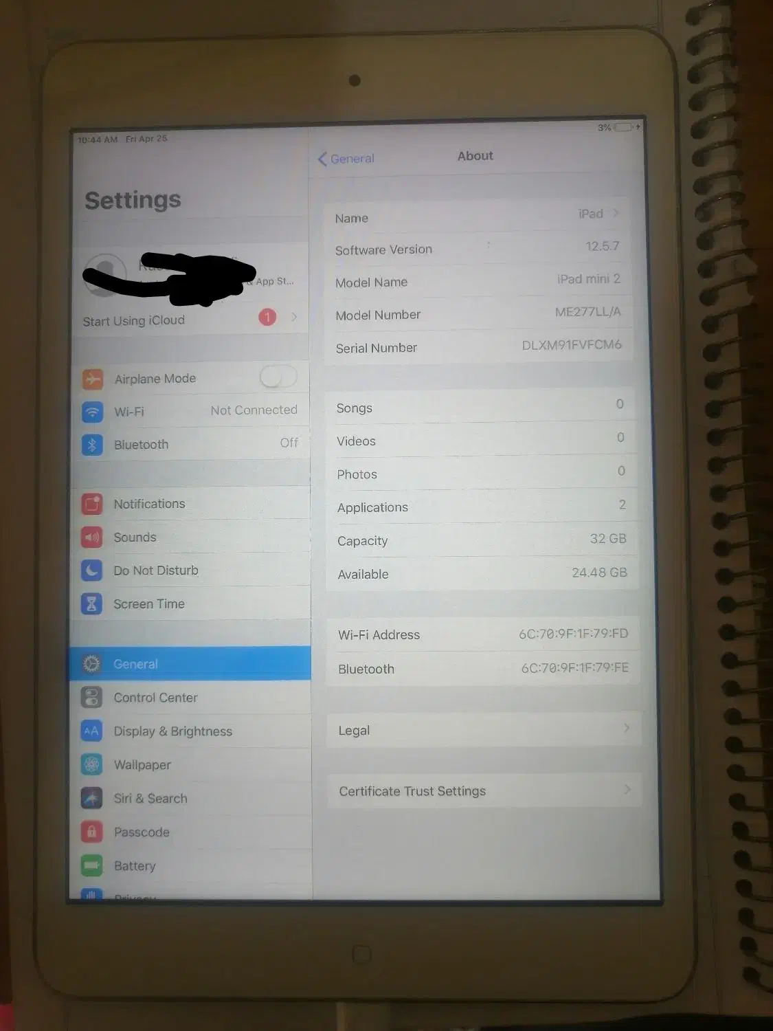 تبلت iPad mini2 درحد نو|تبلت|تهران, مسعودیه|دیوار