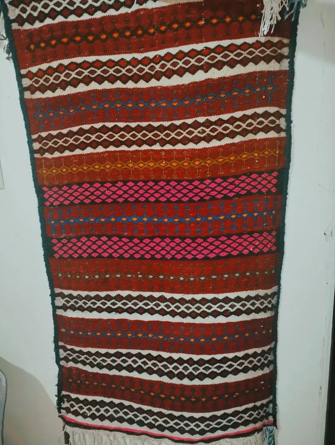 گلیم دست بافت (کرمانج بافت)|گلیم، جاجیم، گبه|مشهد, قائم|دیوار