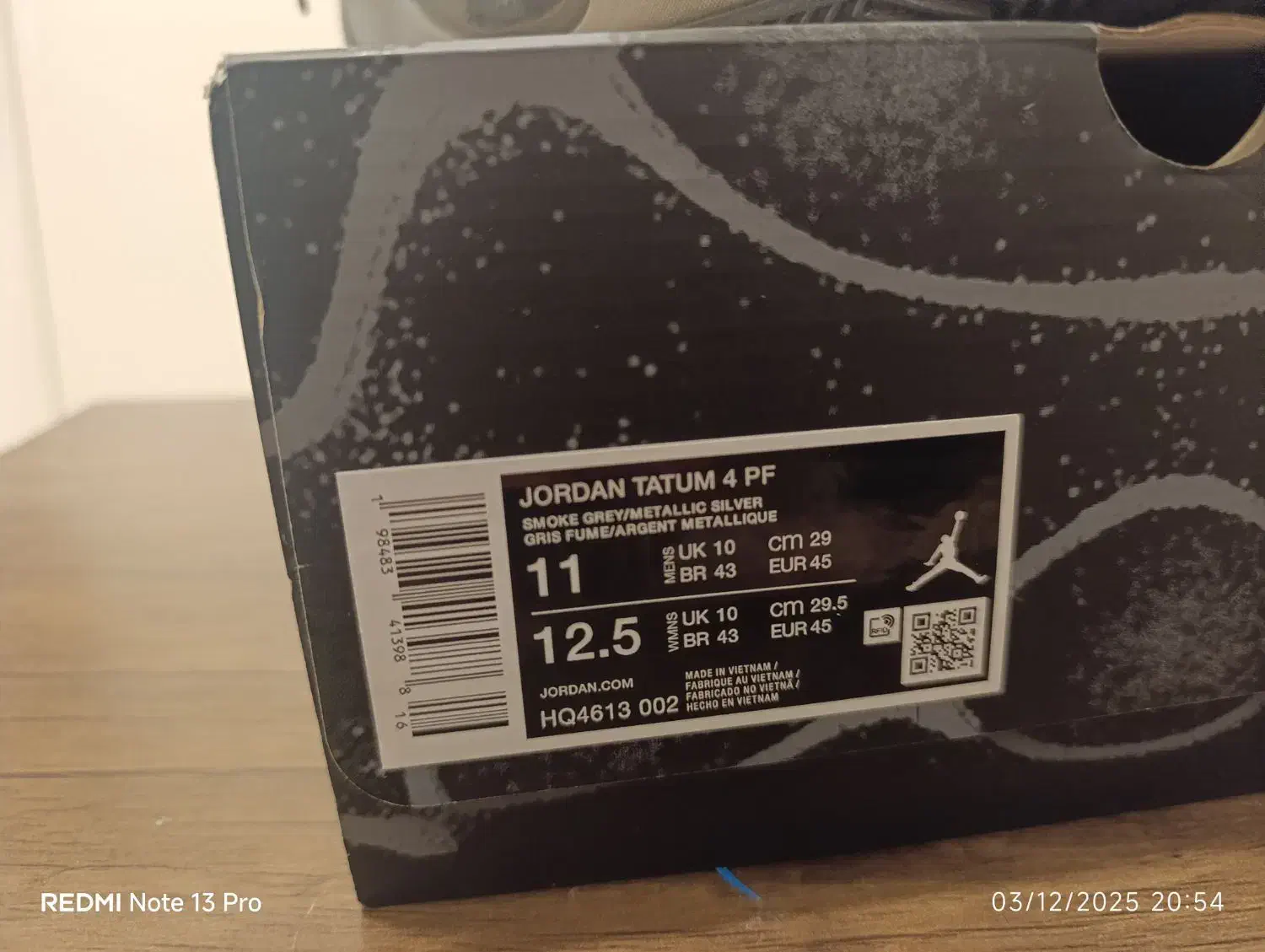 کفش تیتوم 4 خاکستری ( اورجینال ، شناسنامه دار )|کیف، کفش، کمربند|پردیس, فاز ۴|دیوار