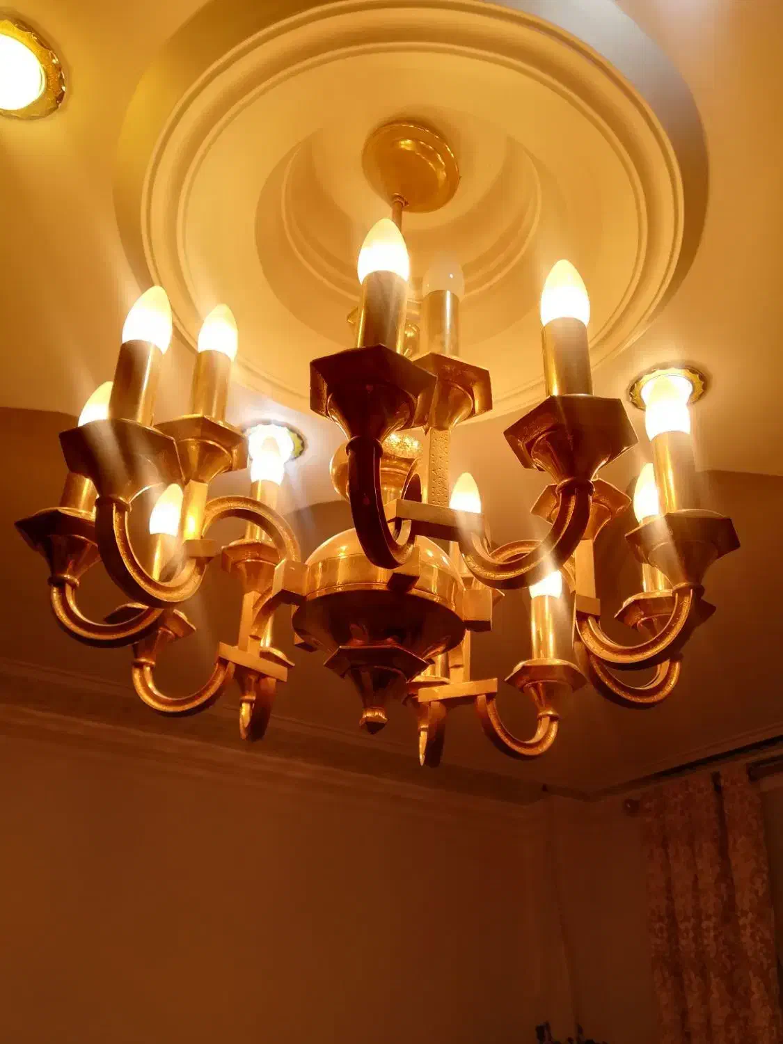 لوستر برنجی|لوستر و چراغ آویز|تهران, شهرک غرب|دیوار