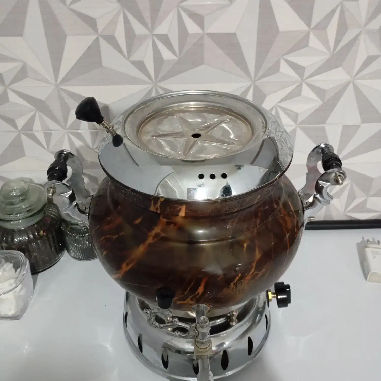 سماور گازی۸لیتر|ظروف سرو و پذیرایی|مهاباد (آذربایجان غربی), |دیوار