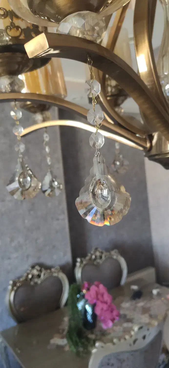 لوستر لوکس ۸ شاخه طرح لاله|لوستر و چراغ آویز|شیراز, فضلآباد|دیوار