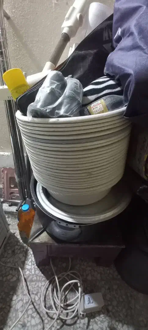 لگن کرم رنگ ۴۰کیلویی|ظروف نگهدارنده، پلاستیکی، یک‌بارمصرف|پردیس, فاز ۱|دیوار