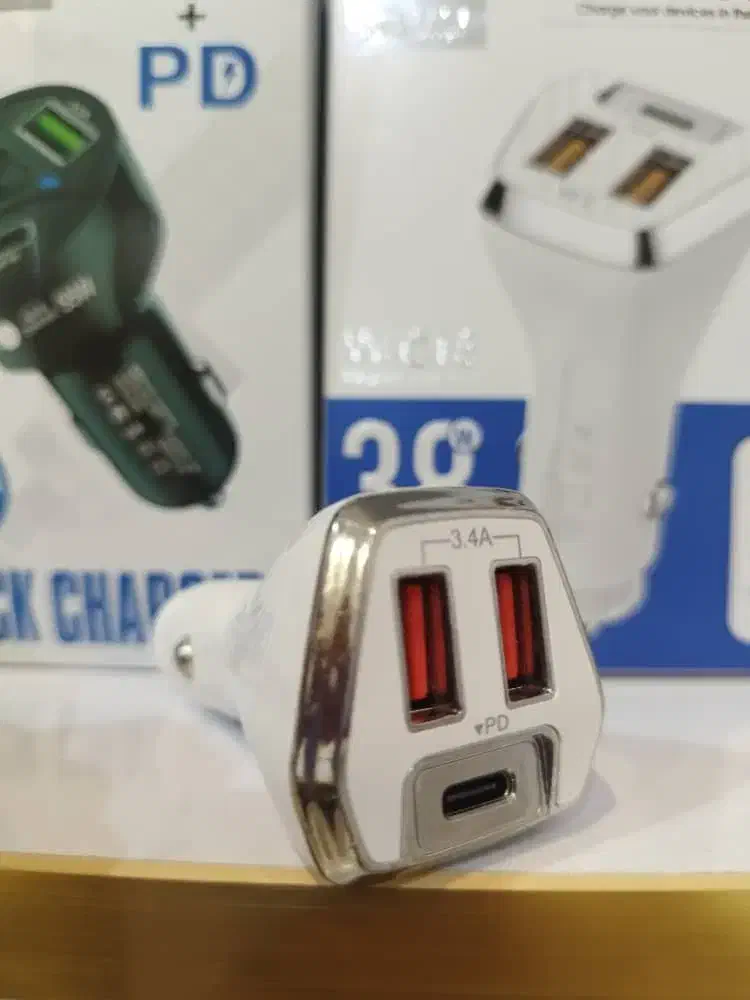 شارژر فندکی 38 و 55 وات 3 پورت فست شارژ|لوازم جانبی موبایل و تبلت|قم, میدان نو|دیوار