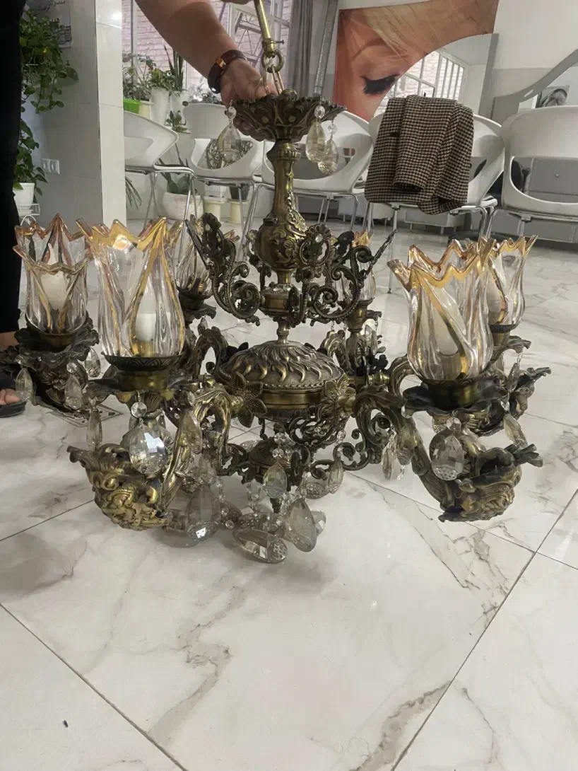 لوستر برنز|لوستر و چراغ آویز|اراک, |دیوار