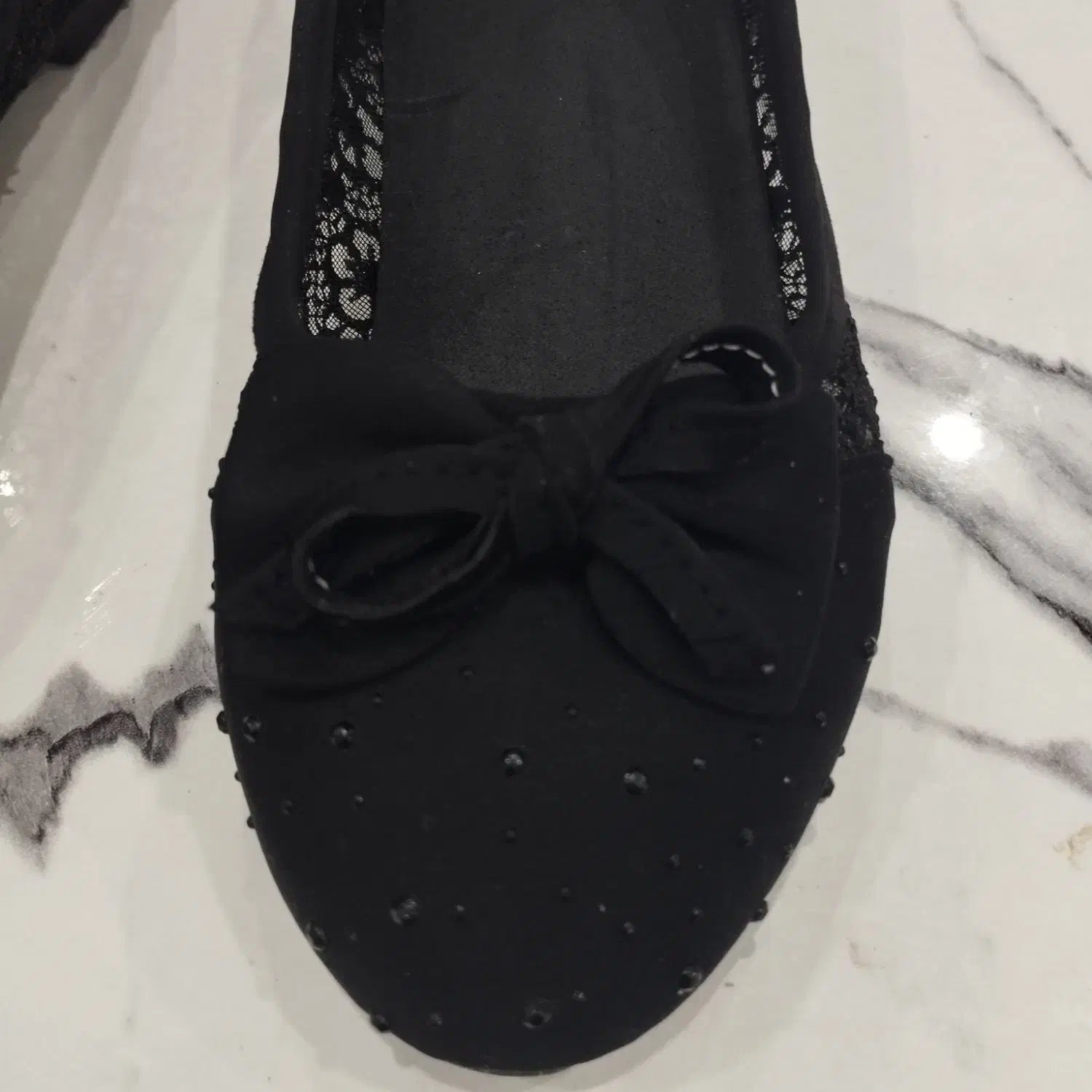 کفش راحتی مشکی روش نگین کارشده سایز37|کیف، کفش، کمربند|تهران, بنیهاشم|دیوار