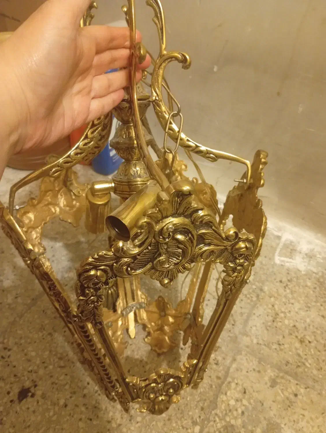 لوستر صد در صد برنز قدیمی و آنتیک|لوستر و چراغ آویز|تهران, سهروردی|دیوار