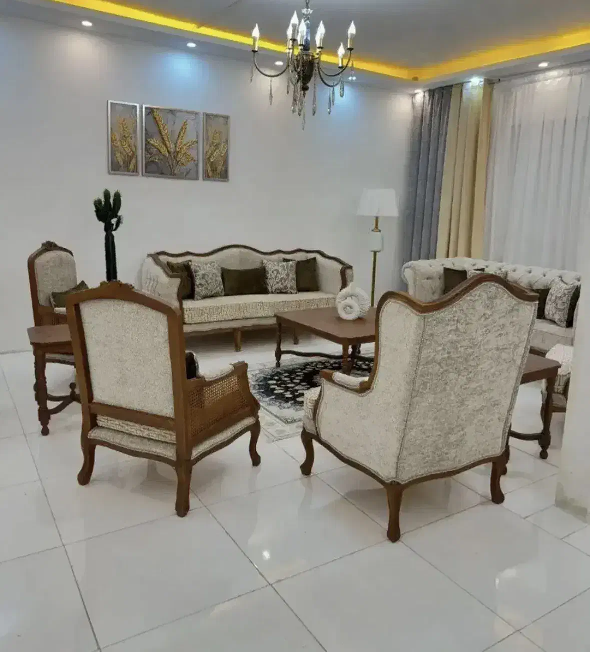مبلمان منبتی زمرد لگنی مبل ابزاری فرانسوی اقساطی|مبلمان خانگی و میز عسلی|مشهد, گرجی علیا|دیوار