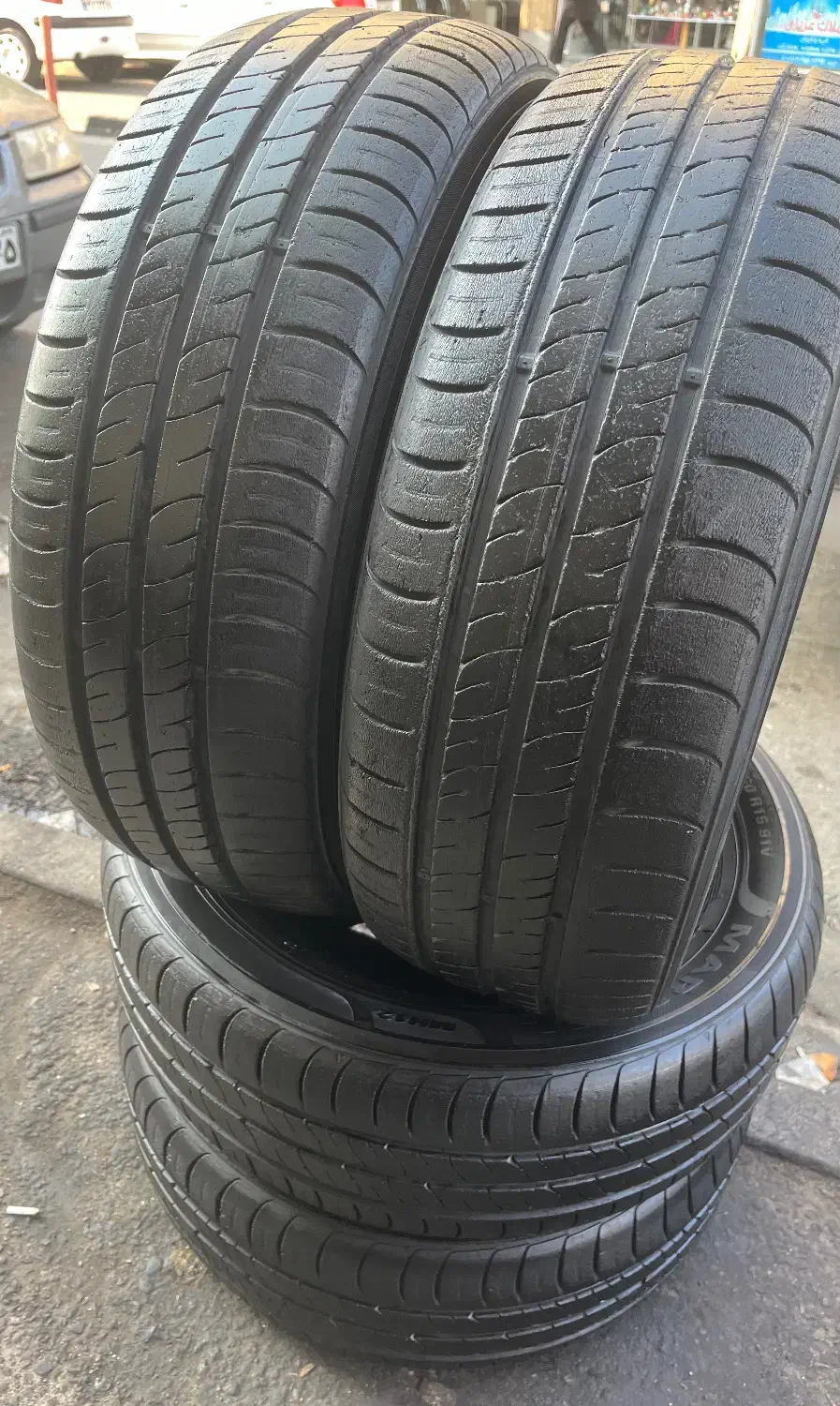 ۴ حلقه لاستیک ۷۵٪ مارشال اصل کره ۲۰۵/۶۰/۱۵ اعلا|قطعات یدکی و لوازم جانبی|تبریز, |دیوار