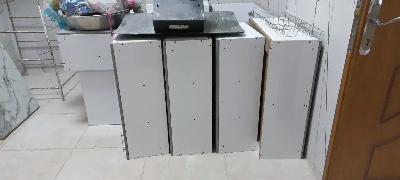 کابینت ام دی اف کارکرده ، سالم با هود|آب‌چکان و نظم‌دهنده ظروف|قزوین, |دیوار