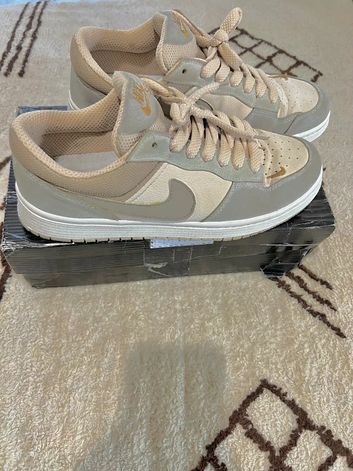 کتانی نایک جردن کرم رنگ orginal|کیف، کفش، کمربند|آستارا, |دیوار