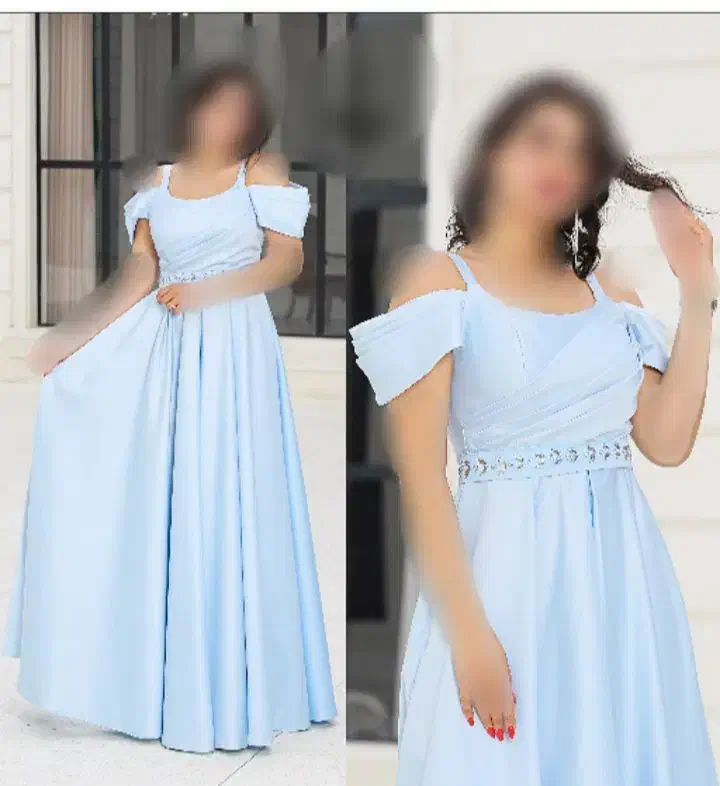 لباس مجلسی آسمانی نو با یک ژپون|لباس|اسلام‌شهر, مطهری|دیوار