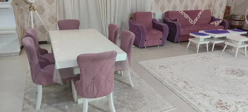 مبل همراه با میز عسلی میز غذاخوری 6نفری 27میلیون|مبلمان خانگی و میز عسلی|مشگین شهر, |دیوار