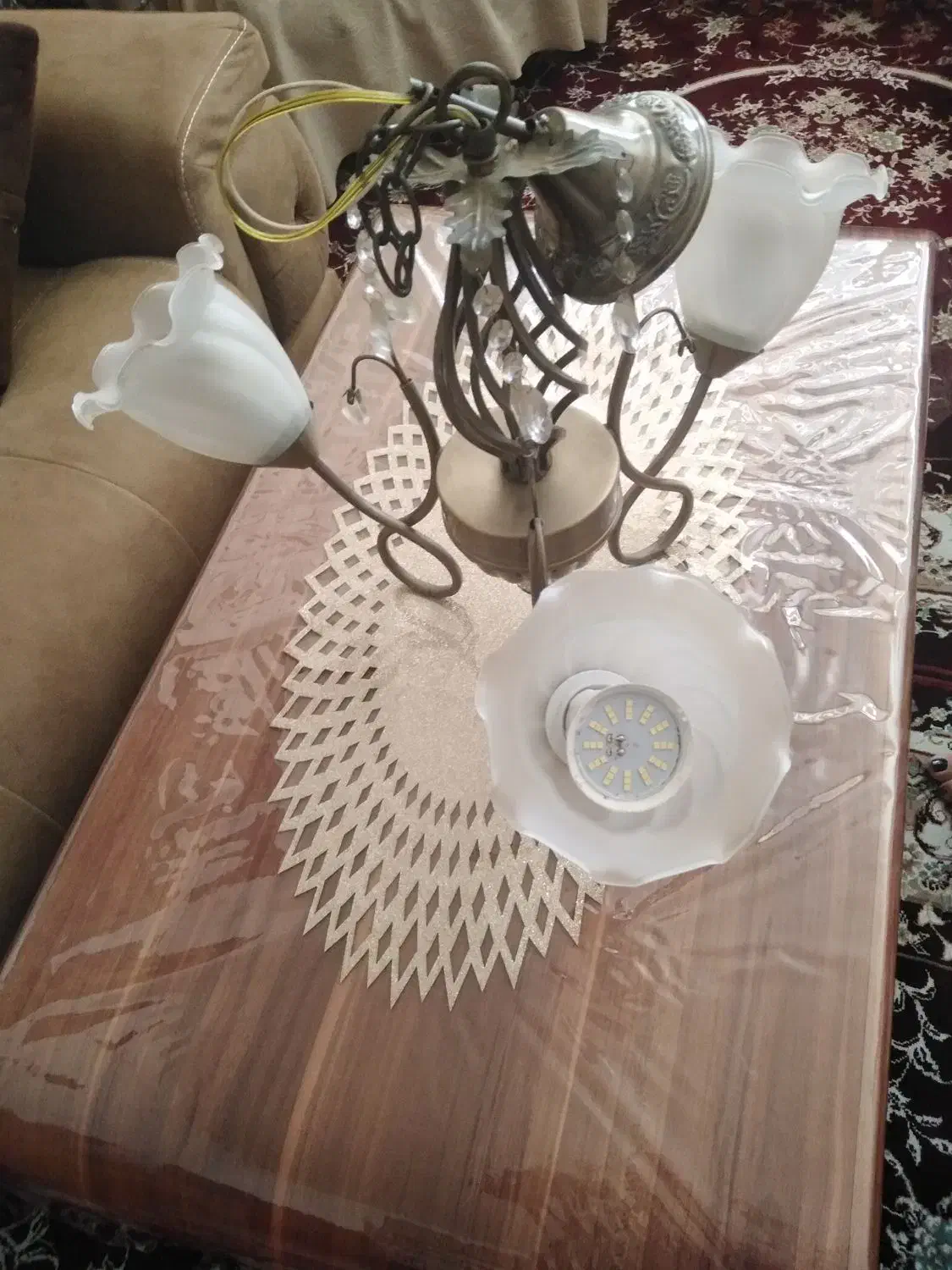 لوس تر 3 شاخه|لوستر و چراغ آویز|سنندج, |دیوار