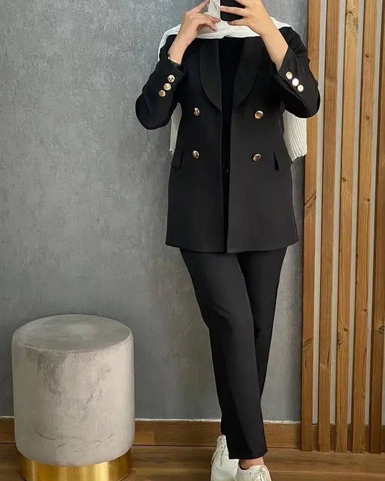 فروش ویژه ست کت شلوار مازراتی مشکی ( تولیدی )|لباس|رشت, معلم|دیوار