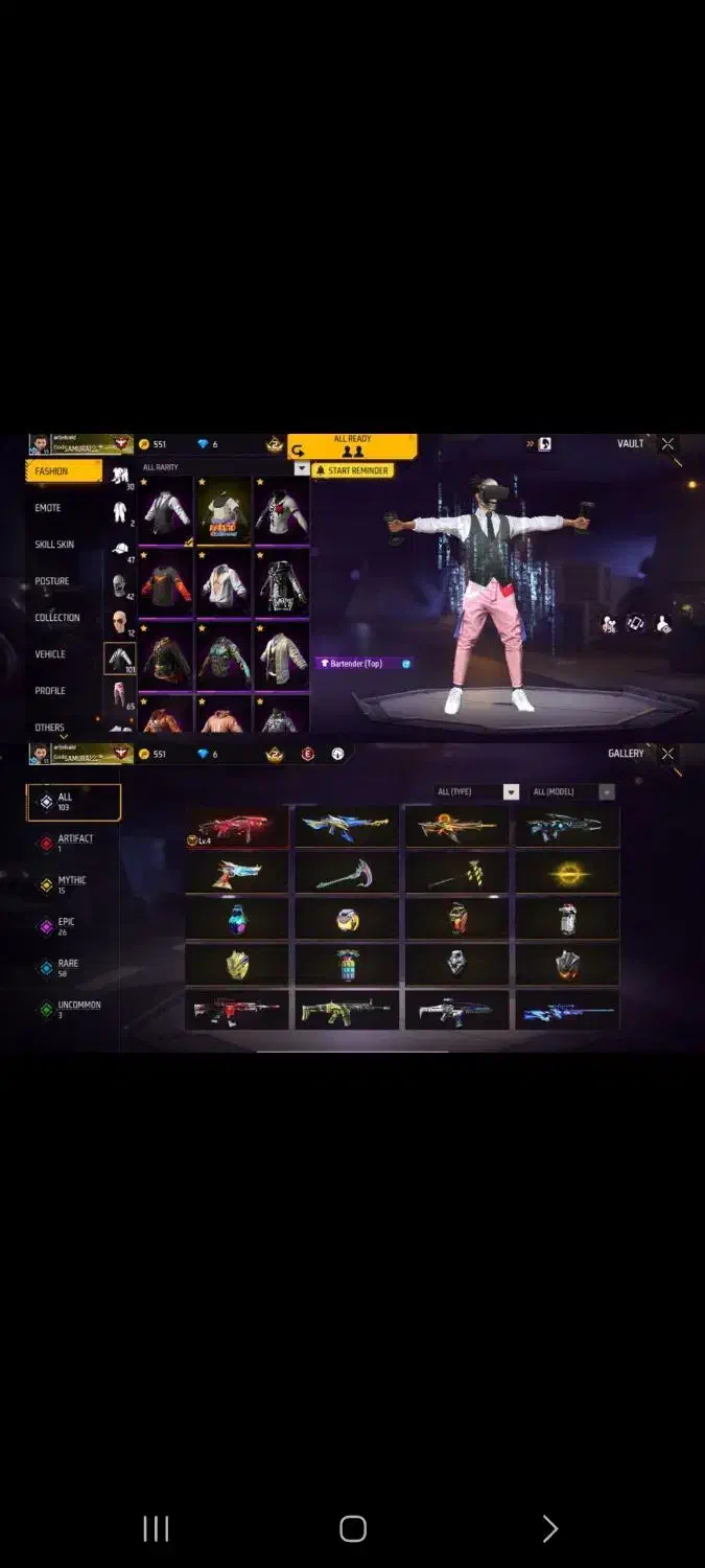 اکانت فری فایر گاد|کنسول، بازی ویدئویی و آنلاین|حمیل, |دیوار