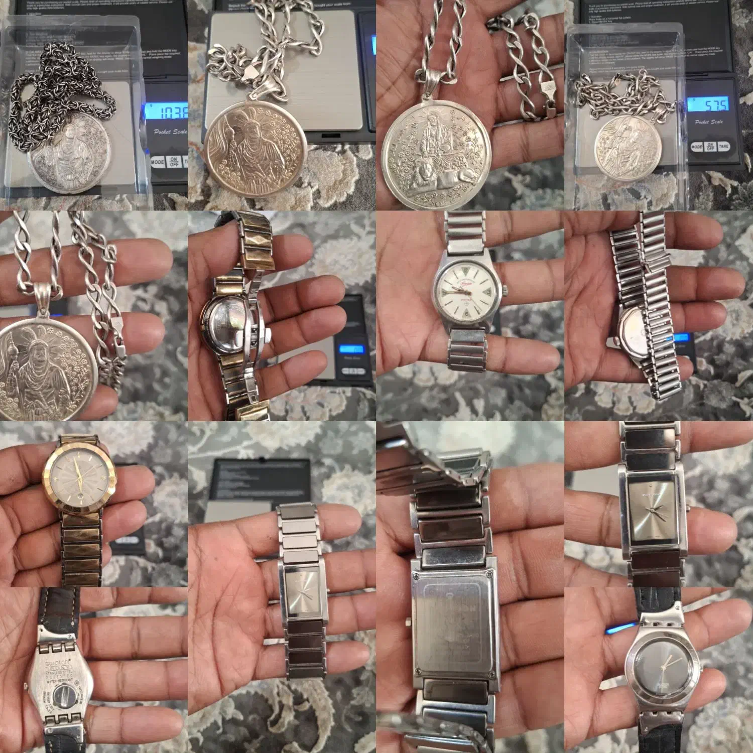 سنگ انگشتر نگین گردنبند ساعت زنجیر نقره|جواهرات|کرمان, |دیوار