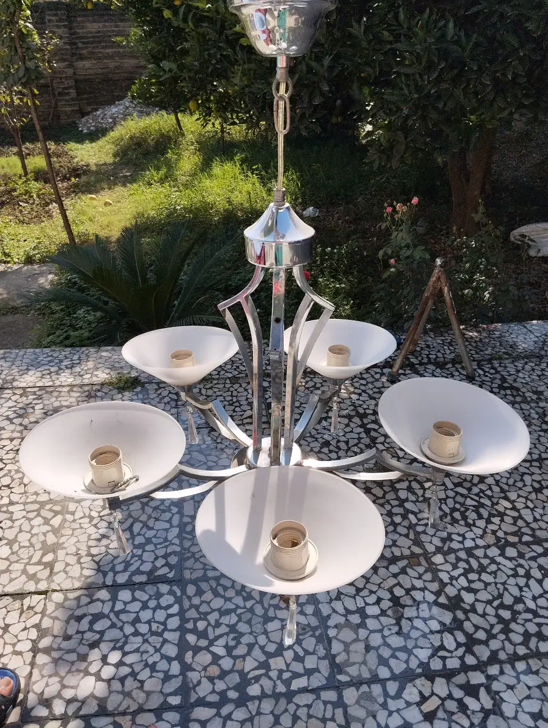 2 جفت لوستر 5 شعله|لوستر و چراغ آویز|ساری, |دیوار