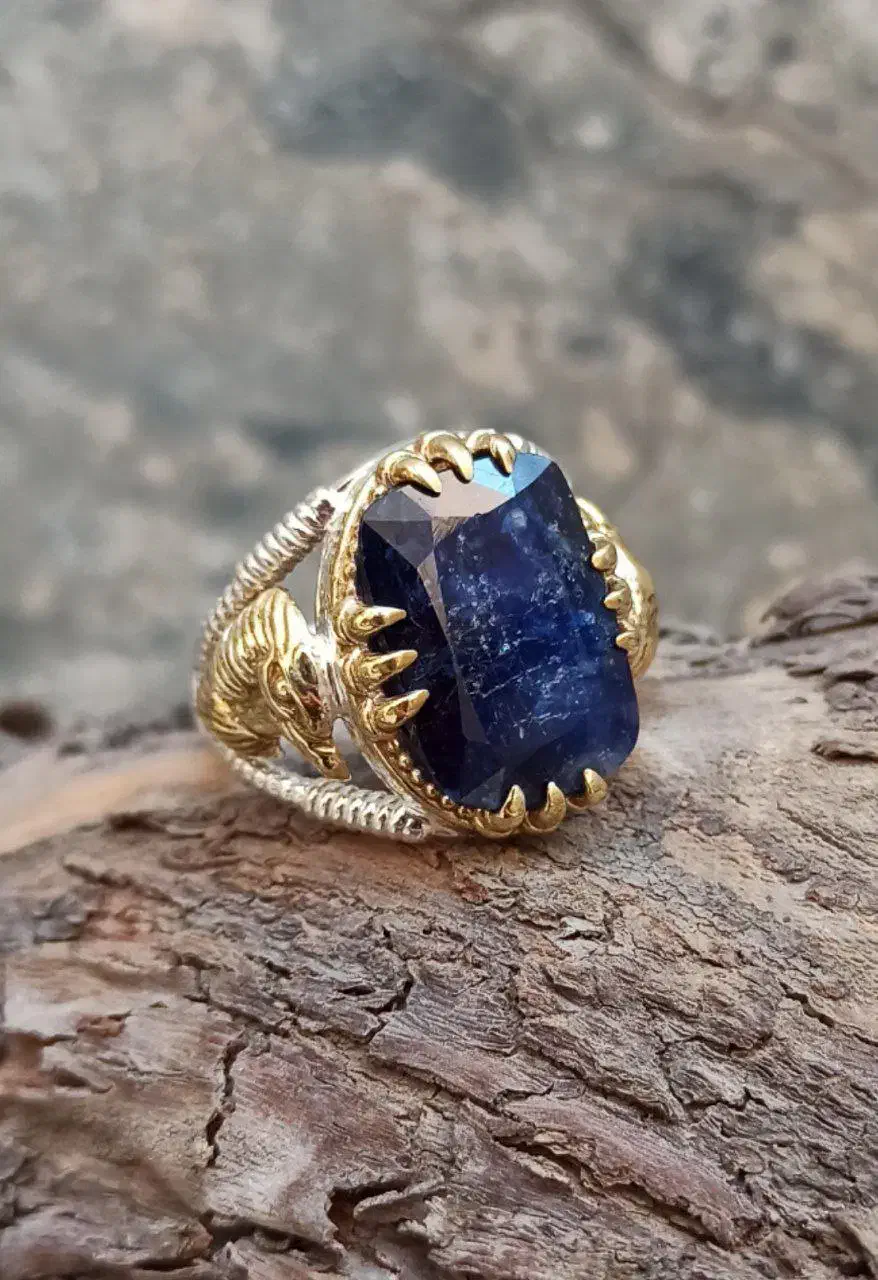 انگشتر نقره اسپرت یاقوت کبود عقاب|جواهرات|تهران, نبی اکرم|دیوار