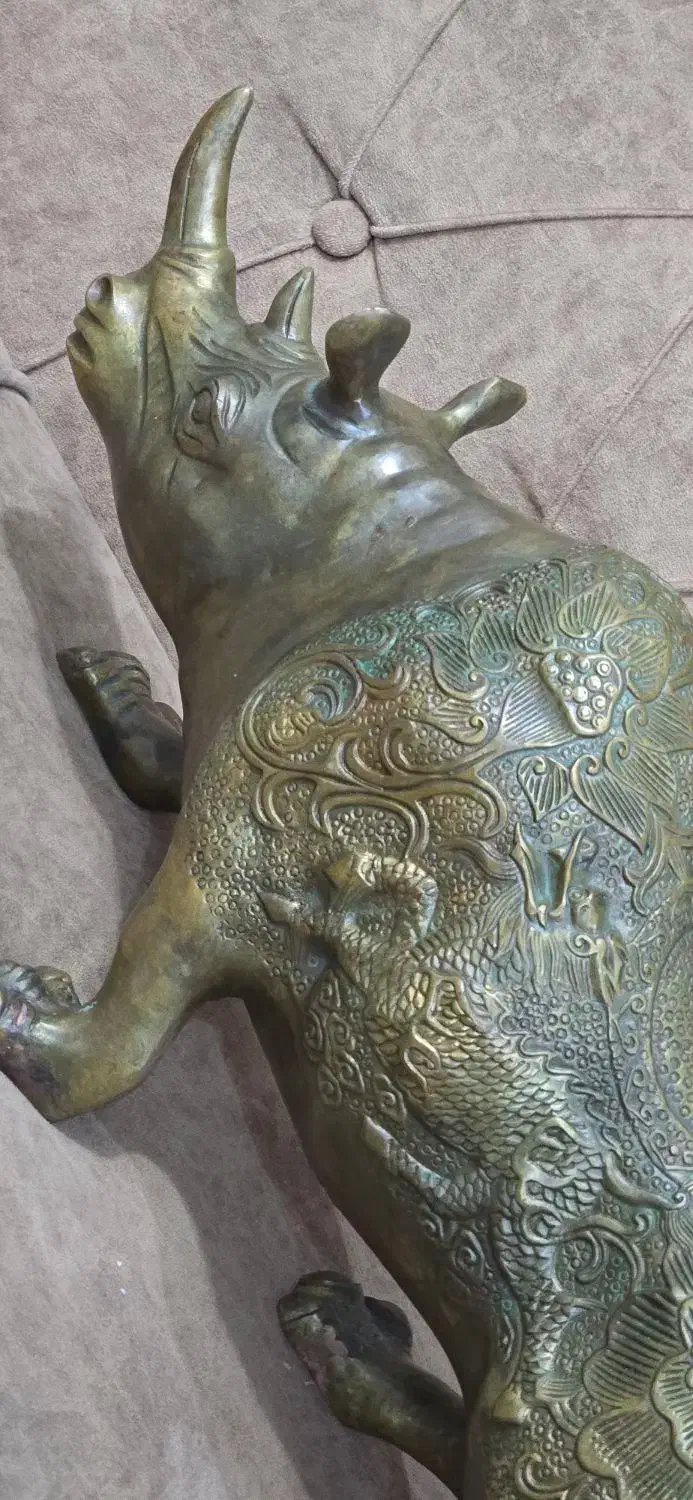 مجسمه کرگدن برنزی|مجسمه، تندیس، ماکت|سقز, |دیوار
