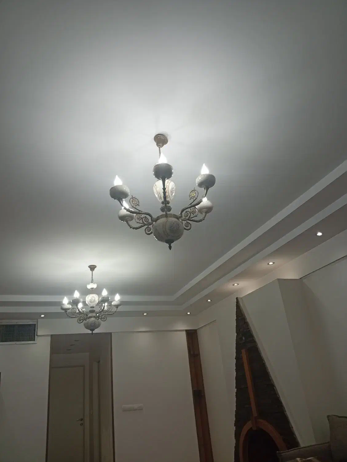 لوستر برنجی سرامیکی|لوستر و چراغ آویز|تهران, ائمه اطهار|دیوار