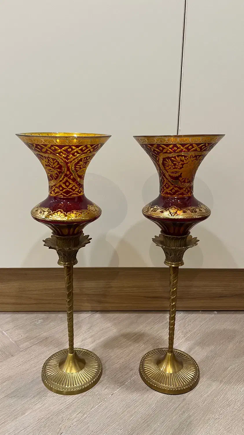 شمعدان برنز|کلکسیون اشیاء عتیقه|محلات, |دیوار