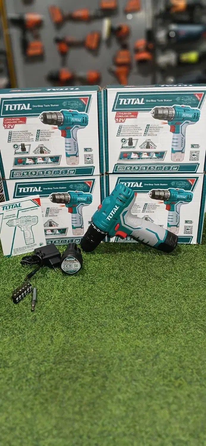 دریل شارژی توتال اصلی اکبند ۲ باطری با لوازم|ابزارآلات|فردیس, فردیس|دیوار