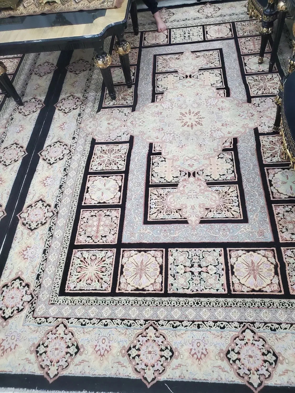 فرش ابریشمی|فرش|چهارباغ, |دیوار