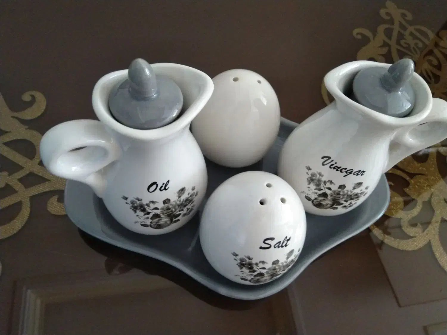 سرویس پنج تیکه آبلیمو و آبغوره با نمکدان|ظروف سرو و پذیرایی|تهران, مجیدیه|دیوار