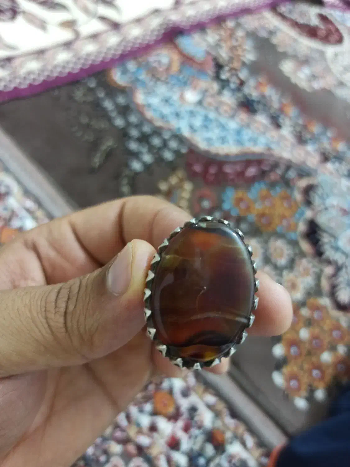 انگشتر عقیق سلیمانی کهنه کارمعاوضه|جواهرات|سنندج, |دیوار