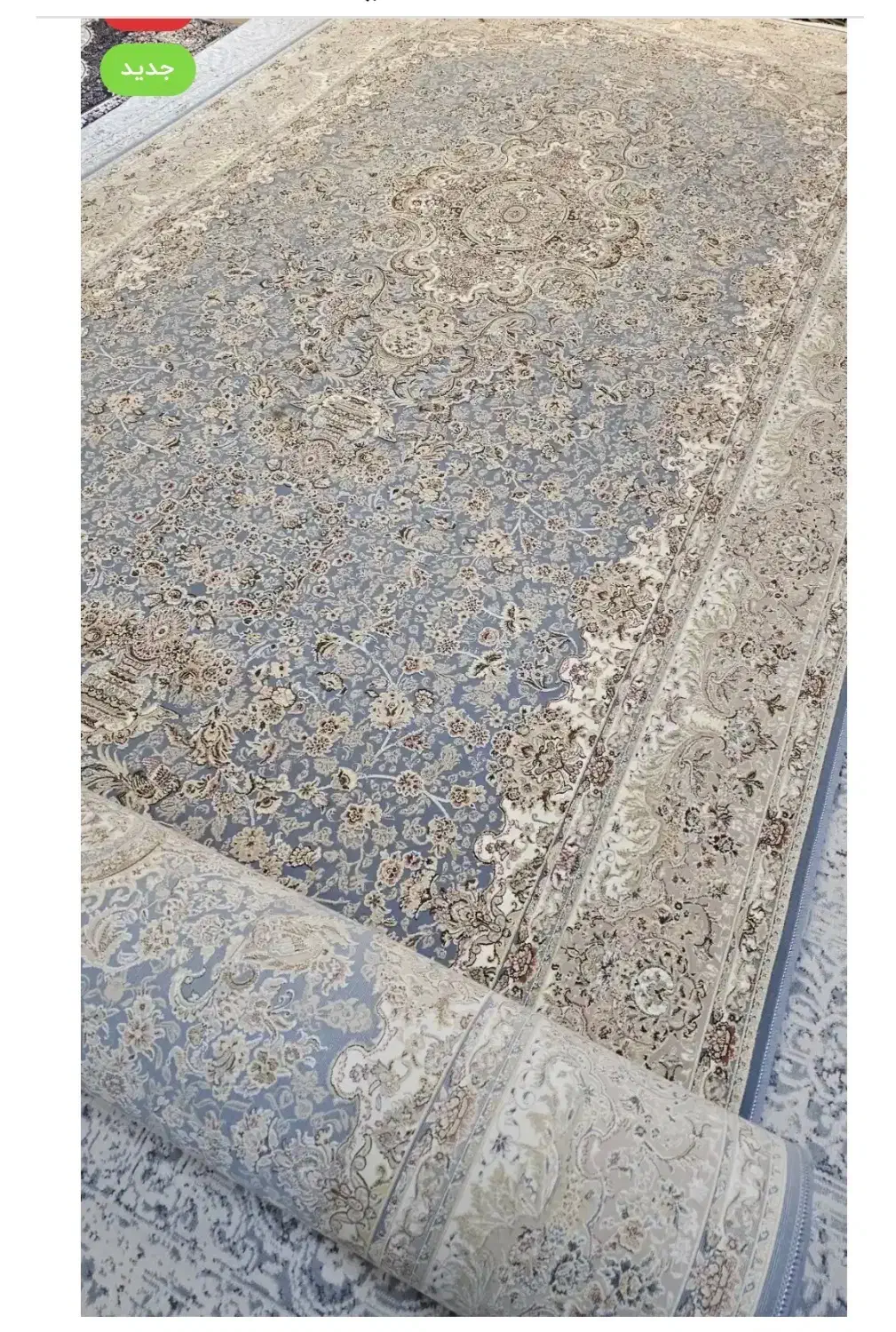 فرش کناره خاطره کویر تبریز آبی(4*1.5)|فرش|اردکان, |دیوار