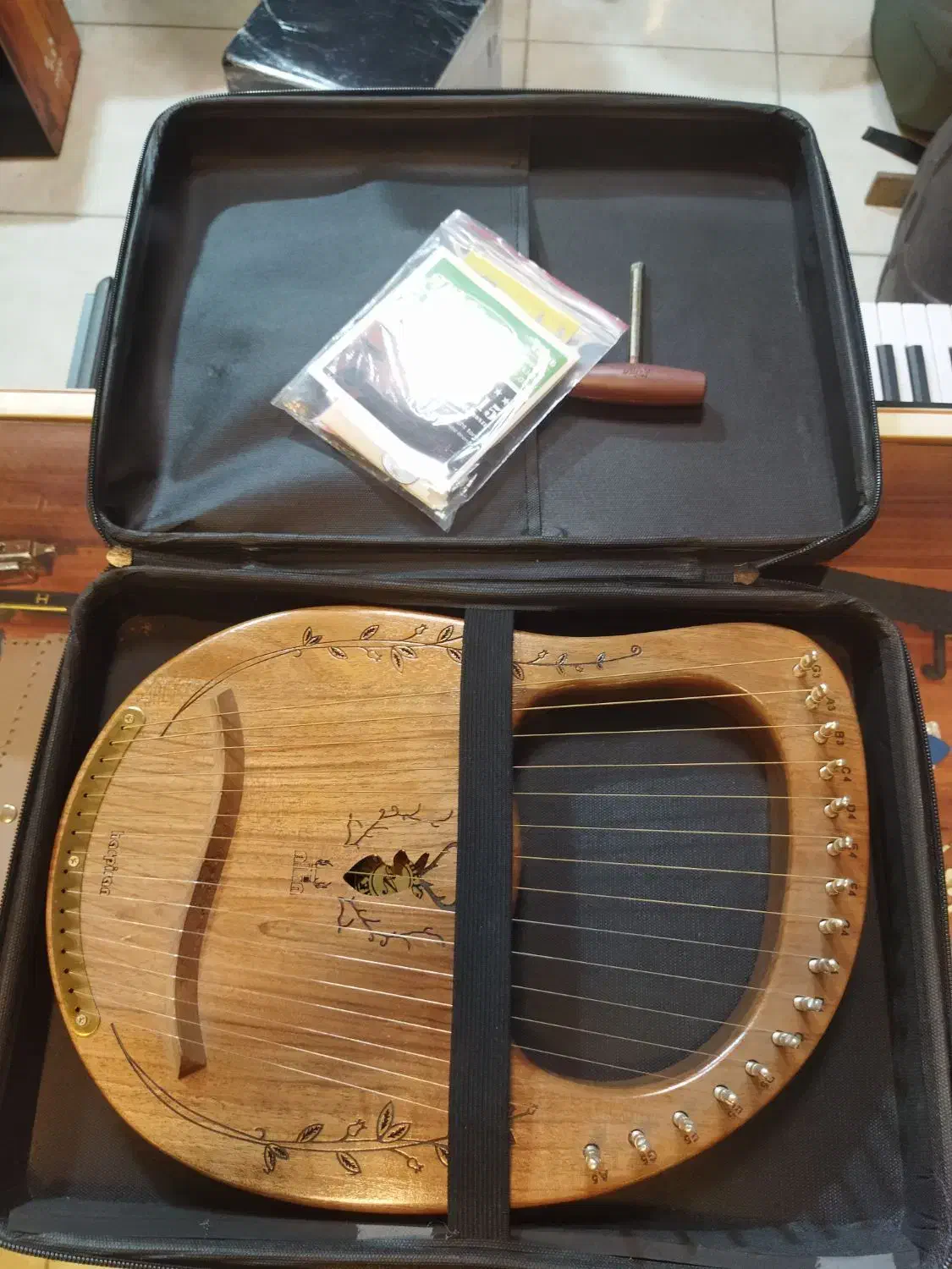 چنگ رومی مدل آلتین فروشگاه موسیقی دنیای هنرلاهیجان|سازهای سنتی|لاهیجان, کوه بیجار|دیوار