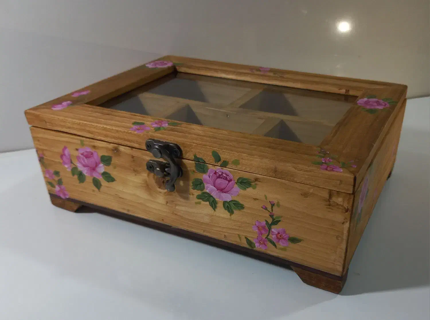 باکس تی بگ تمام چوب نقاشی شده|صنایع دستی و سایر لوازم تزئینی|بجنورد, |دیوار