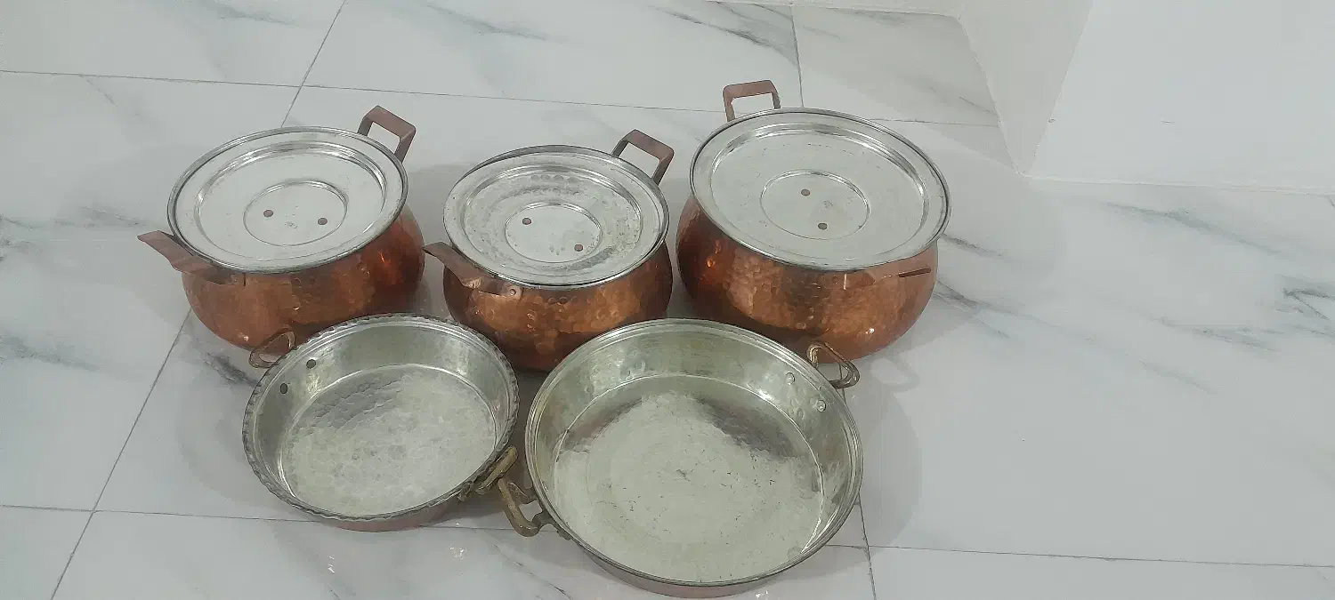 قابلمه وماهیتابه مسی|ظروف پختوپز|فردیس, شهرک شهید حسینی|دیوار