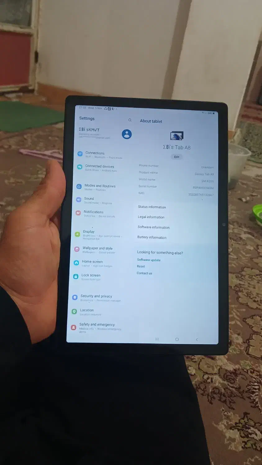 Samsung Galaxy Tab A8 64GB 4G تبلت تمیز و سالم|تبلت|اصفهان, آهنگران|دیوار