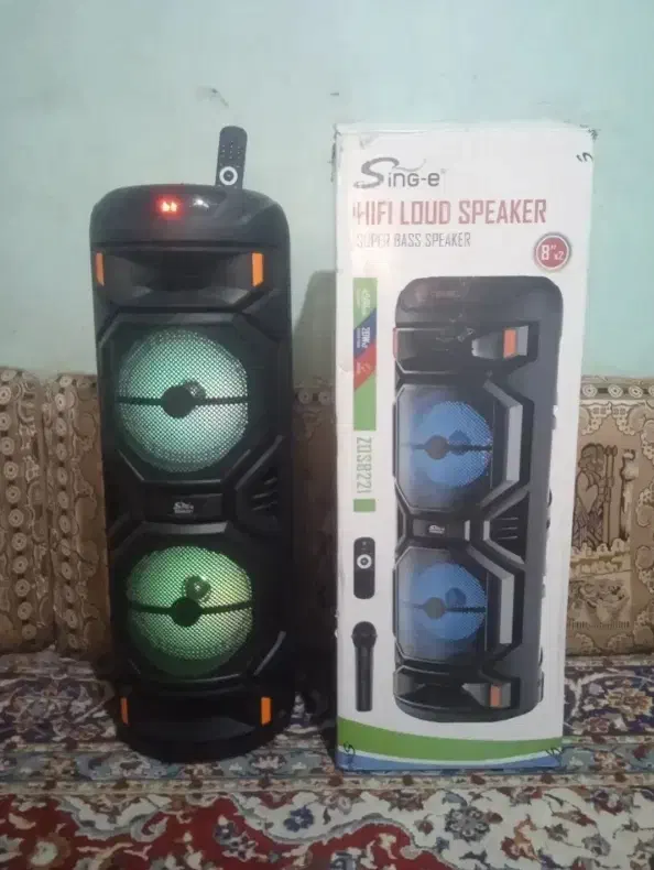 اسپیکر شارژی همراه میکروفن شارژی بیسیم|پخش‌کننده همراه|مسجد سلیمان, |دیوار