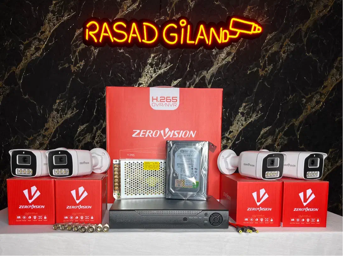 پکیج۴دوربین مداربسته باتمام لوازم+هدیه|دوربین مداربسته|تالش, تالش|دیوار