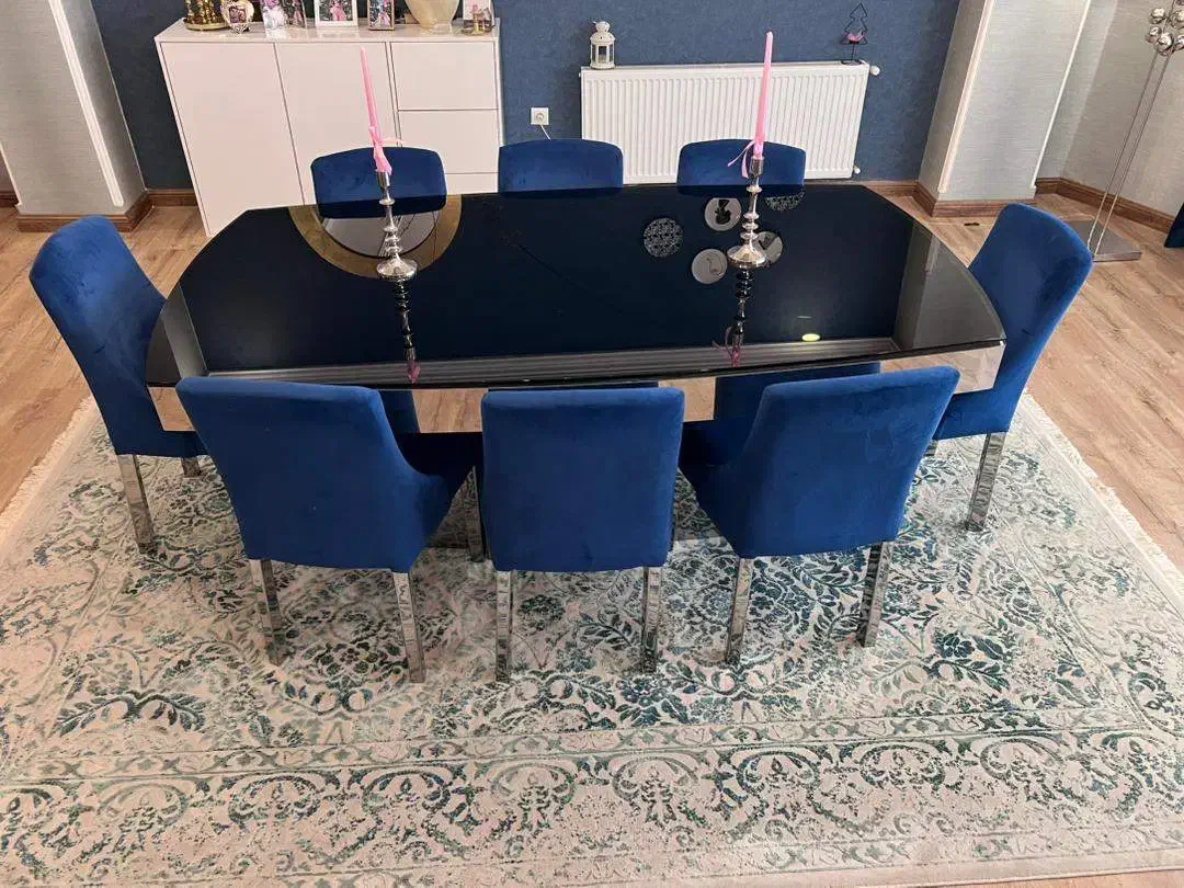 میز ناهارخوری۸ نفره با صندلی|مبلمان خانگی و میز عسلی|بابل, |دیوار