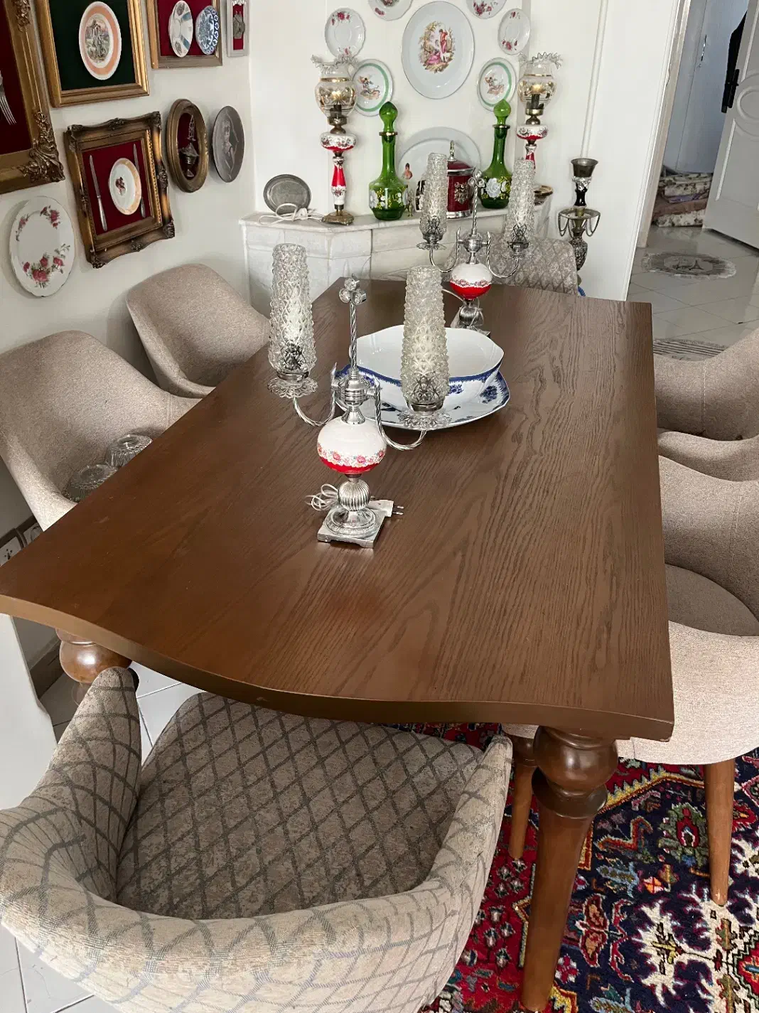 میز غذاخوری ۶ نفره|میز و صندلی غذاخوری|ری, سرتخت|دیوار