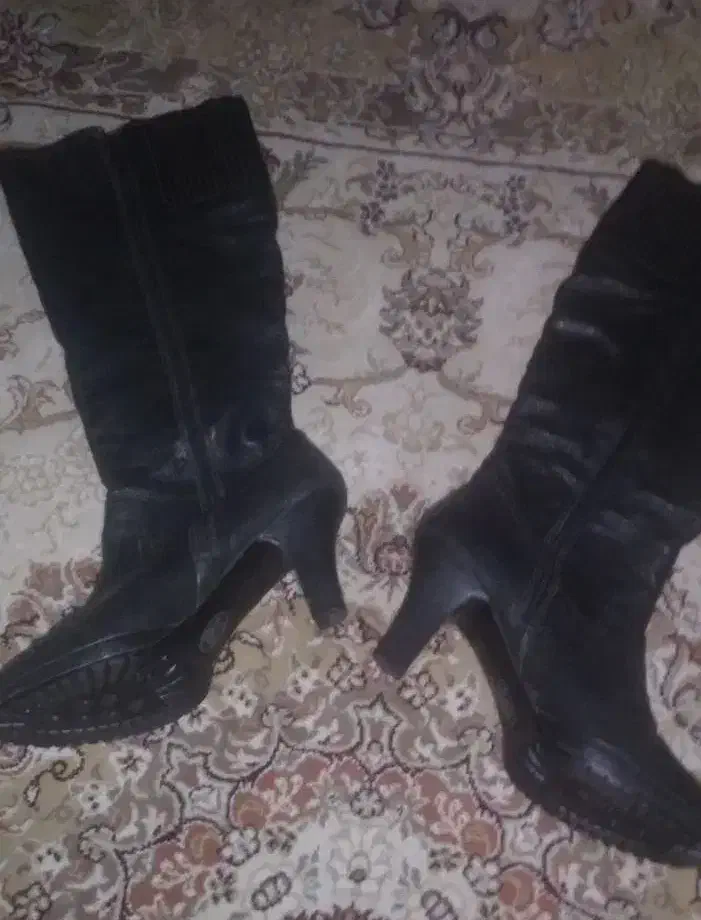 پوتین چرم ساق بلند زنانه سایز 40|کیف، کفش، کمربند|وحیدیه, |دیوار