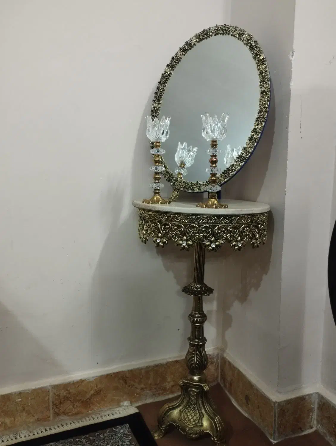 آینه شمعدان نو|صنایع دستی و سایر لوازم تزئینی|شهرضا, |دیوار