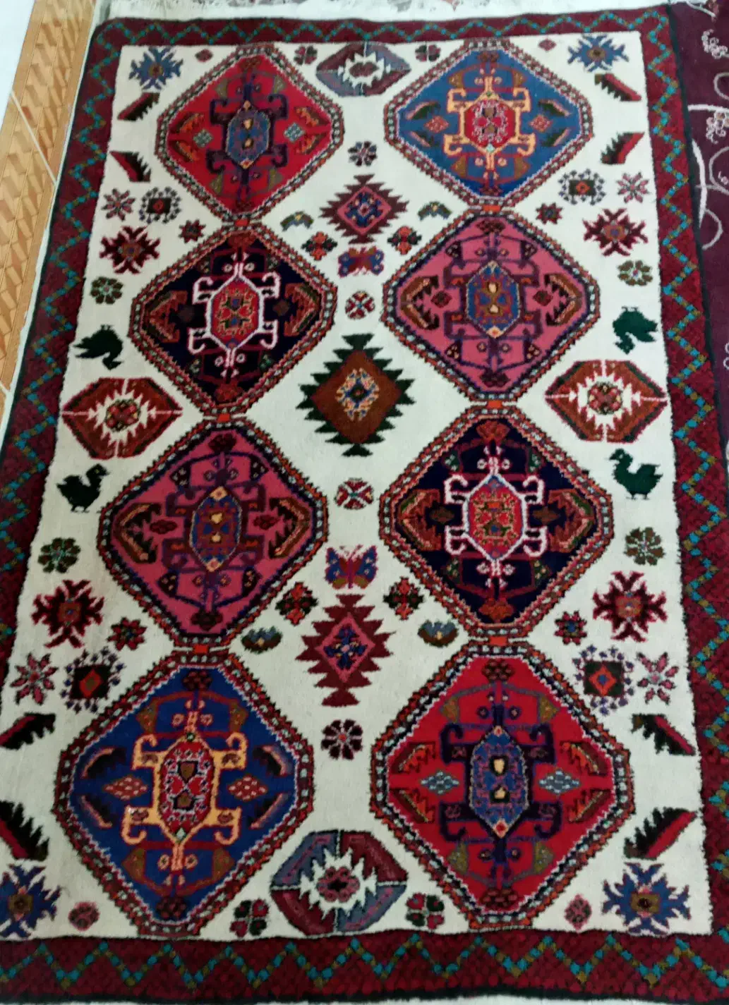 قالی دستبافت|فرش|اقلید, |دیوار