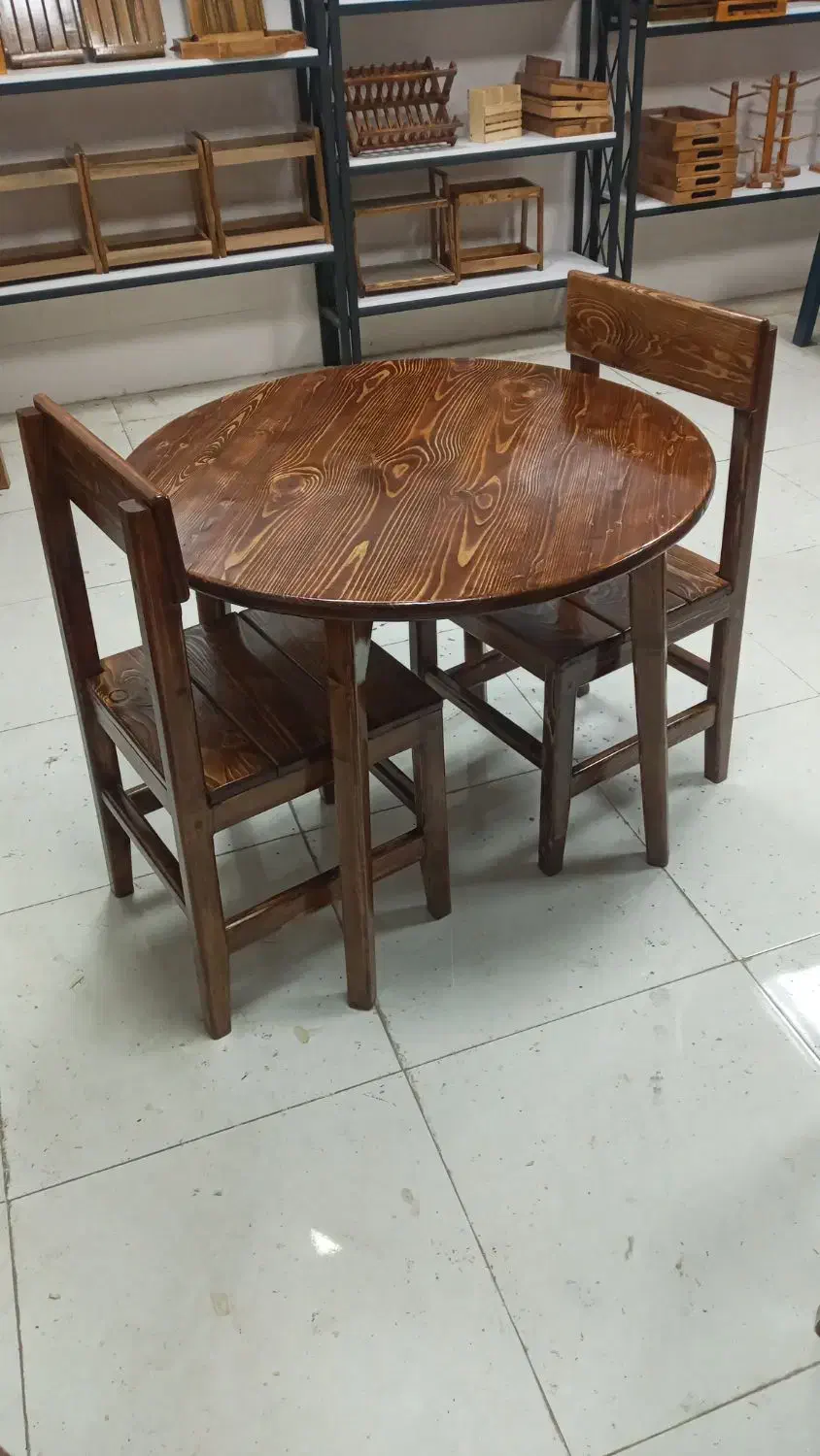 میز غذاخوری دو نفره چوبی دایره|میز و صندلی غذاخوری|مرند, |دیوار